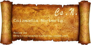 Csizmadia Norberta névjegykártya
